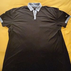 Callaway golf polo; black w/light blue collar and  cuffs on sleeves; XXL Tall